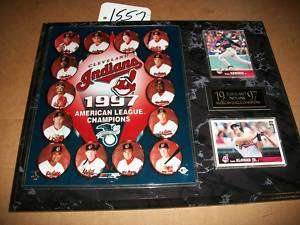 Cleveland Indians Plaque, 1997 American League Champs  
