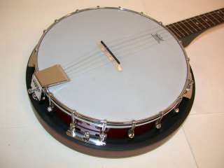 Jay Turser JTBN 10 5 String Banjo, Remo™ Coated Head, Mahogany 