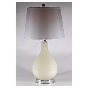  Contemporary White Glass Table Lamp: Home Improvement