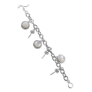  Barse Mother of Pearl Charm Bracelet Jewelry