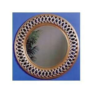  Bassett Mirror 6357 711 Silver Leaf Bevel Round Wall Mirror 