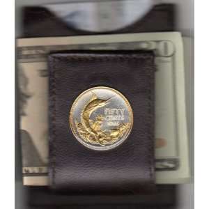   Toned Gold on Silver Bahamas Blue Marlin, Coin   (Folding) Money clips