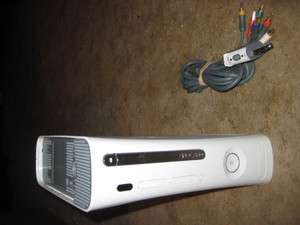 Microsoft Xbox 360 CORE White Console NON  HDMI Broken RROD + AV cable 