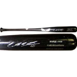  Carlos Santana Autographed Bat: Sports Collectibles