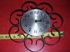 VINTAGE WELBY WALL CLOCK WROUGHT IRON ORNATE METAL