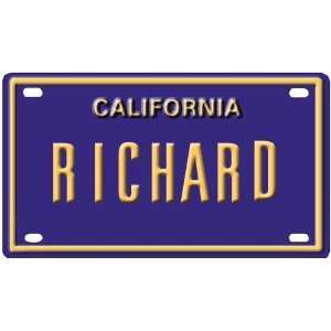   Richard Mini Personalized California License Plate 