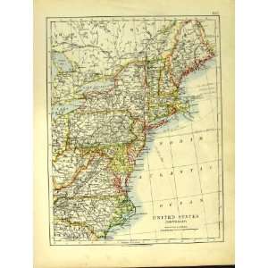    1912 Map United States America Long Island Florida