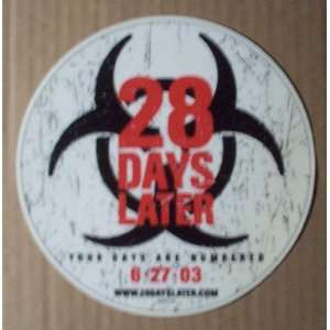  28 Days Later Sticker Automotive