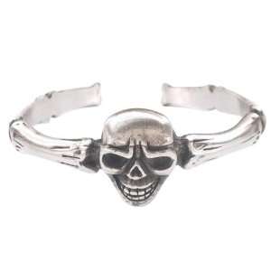  Gothic Skull & Bones Pewter Bracelet Jewelry