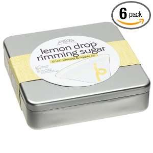 Urban Accents Lemon Drop Rimming Sugar, 5.0 Ounce Tins (Pack of 6 
