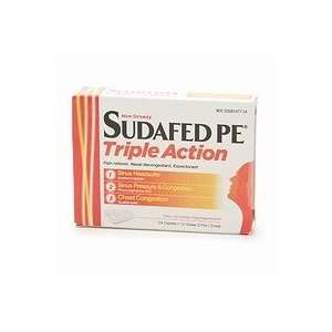  Sudafed PE Triple Action Caplets 24 ea Health & Personal 