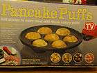 NEW PANCAKE PUFFS CAST IRON PAN WITH BONUS ITEMS INCLUDING FLIPPING 