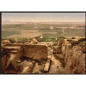    Tombs and view of Goletta, Carthage, Tunisia