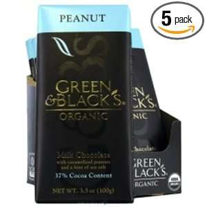 Green & Blacks Chocolate Bar   Milk With Peanuts & Sea Salt, 3.5 