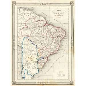 Duvotenay 1846 Antique Map of Brazil