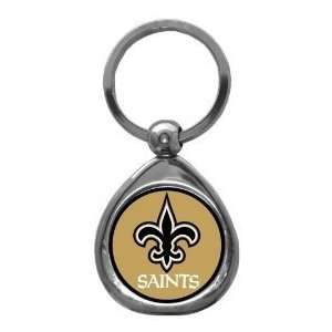 Set of 2 New Orleans Saints High Polish Chrome Key Tag   NFL Football 