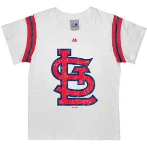 St. Louis Cardinals Girls (4 6X) White First Pitch T Shirt  