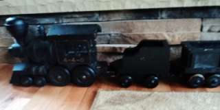   Art Wooden Train Set 5ft + long Handcrafted Wood 4 4 0 Steam Engine