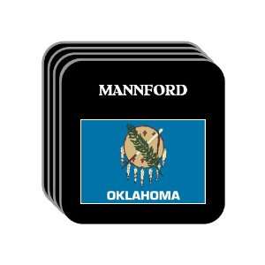  US State Flag   MANNFORD, Oklahoma (OK) Set of 4 Mini 