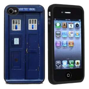  Rubber TARDIS Police Call Box iPhone 4 or 4s Case / Cover 