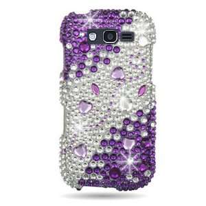 CENTRAL Brand Hard Snap On Case With PURPLE SILVER Bling Bling 