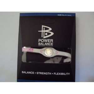  Power Balance White w/ Pink Letter XL 