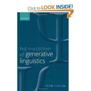   of Generative Linguistics (9780199258536) Peter Ludlow Books