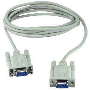 QVS Null modem cable. 10FT DB9 FEMALE TO FEMALE STD SERIAL RS232 NULL 