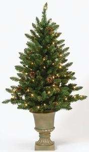 Pre Lit Indoor/Outdoor Freemont Christmas Potted Topiary Tree with 