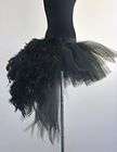   Moulin Rouge Tutu Skirt Black Swan Bustle Feathers size 6 8 10 12