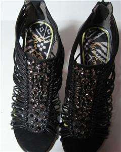 Sam Edelman Lorelai Strappy Leather Gladiator Sandal Jewels Studs 