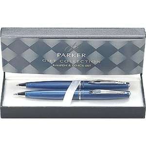  Parker Pen Prose Galactic Blue CT Ball Pen / Pencil Set 