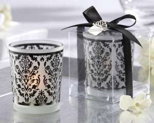 Tea Light Votive Holder Damask Fleur de Lis Wedding  