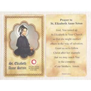  25 St. Elizabeth Anne Seton Third Class Relic Prayer Cards 