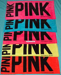 NWT Victoria Secret PINK Love Beach Towel 5 Colors  