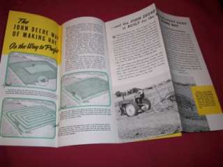 1947 John Deere Tractor Side Delivery Hay Rake Brochure,Nice  
