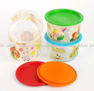 Tupperware New Shrek One Touch Canisters 4pcs EAHTMH  