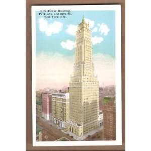  Postcard The Ritz Tower Building New York City Everything 