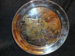 Chas Russell Indians Disc.. Damascene Reed Barton plate  