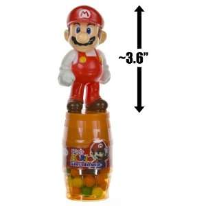 Fire Mario Mini Figure Barrel Candy Container:  Grocery 