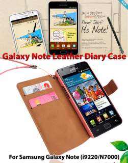 Samsung Galaxy Note i9220 N7000 Cell Phone Leather Diary Case Cover 