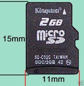 Micro SD card (T Flash card TF) 2G memory card =8.88USD  