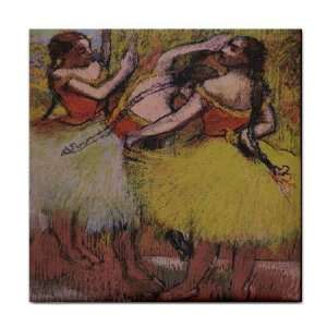  Three Dancers By Edgar Degas Tile Trivet 