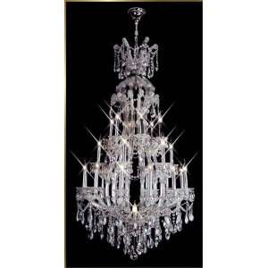 Maria Theresa Chandelier, MG 5460 CH, 25 lights, Silver, 35 wide X 64 