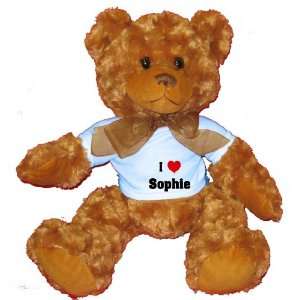   Love/Heart Sophie Plush Teddy Bear with BLUE T Shirt Toys & Games