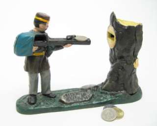 Creedmoor Rifle Range Hunter Cast Iron Mechanical Bank  