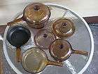 PC ~ Vintage VISION ~ CORNING ~ AMBER GLASS ~ COOKWARE SET ~~