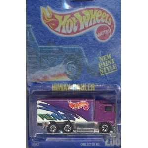 Hot Wheels 1991 238 HIWAY HAULER NEW PAINT STYLE purple DELIVERY 1:64 