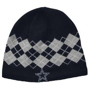  Dallas Cowboys Argyle Cuffless Knit Hat: Sports & Outdoors