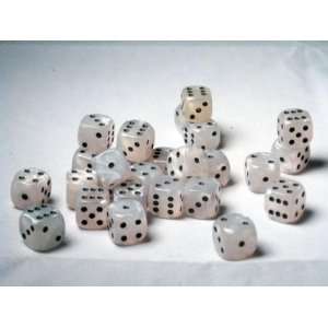   Caste Dice Sets White Pearl 12mm d6 (Set of 27 Dice) Toys & Games